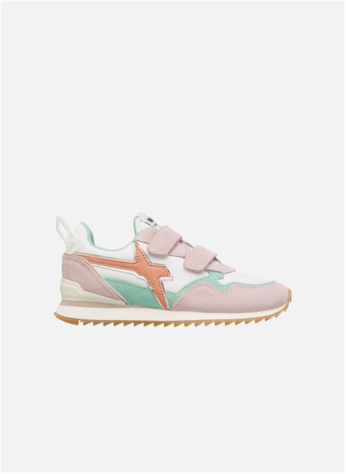 W6YZ Baskets basses Sneakers JET VL-J. Gris tourterelle-Blanc garçon rose