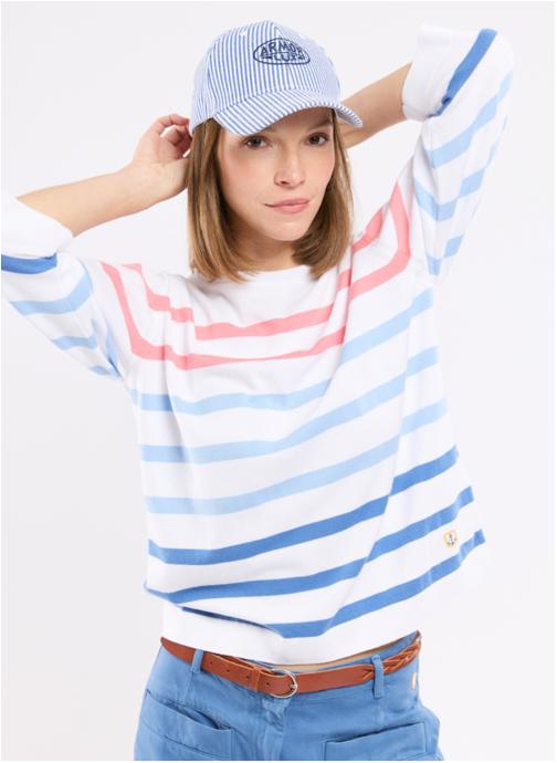 Armor Lux Pulls Pull 75124 blc/federalblue/placidblu/ femme bleu