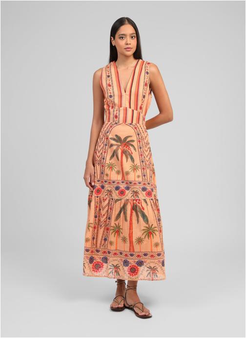 An'ge Robes ROBE LONGUE OVANNA laloma orange femme orange
