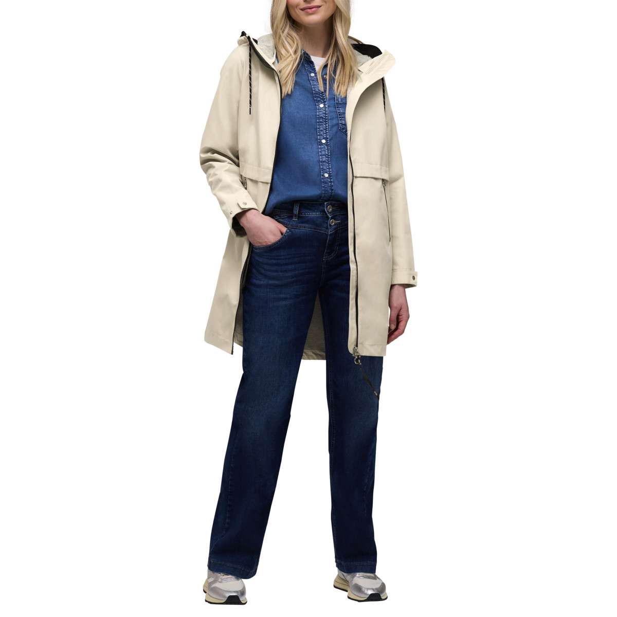 Blousons Parka droite - 202199 femme beige Street One Blousons Parka droite - 202199 femme beige Beige