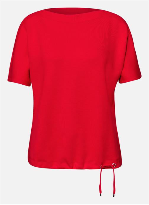 Street One Tee-shirts Top droit - 324783 femme rouge