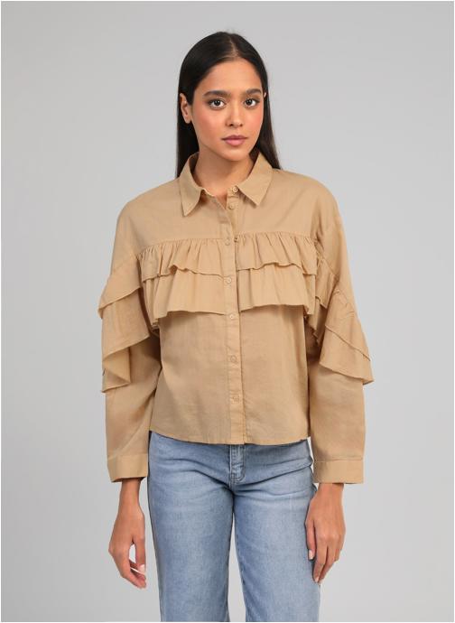An'ge Chemises CHEMISE SUPREMA sable femme beige