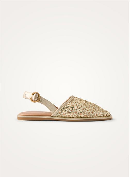 Vanessa Wu Sandales BRAID femme or et bronze