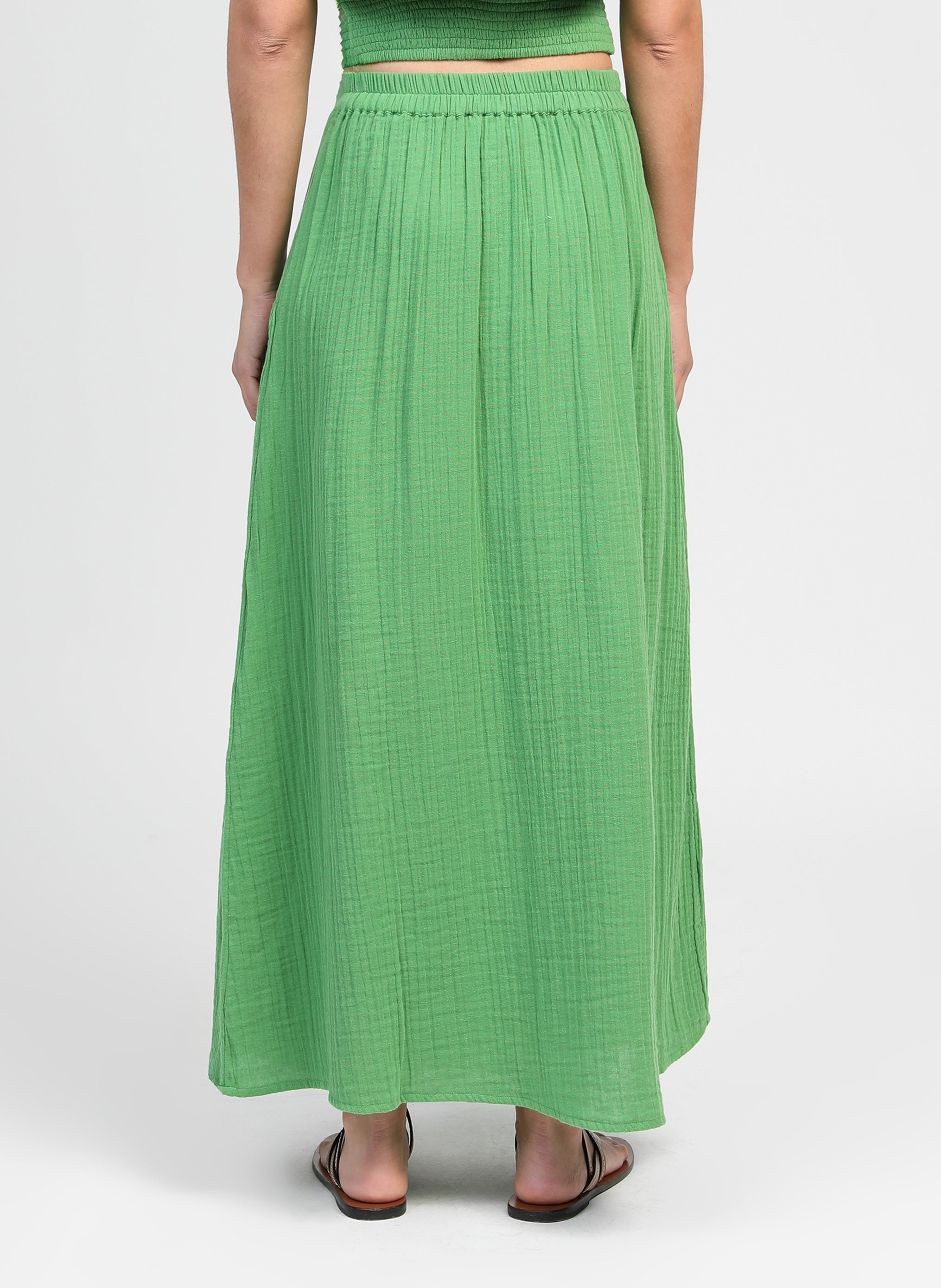 Jupes mi-longues JUPE MIDI RITHA vert femme vert An'ge Jupes mi-longues JUPE MIDI RITHA vert femme vert Vert