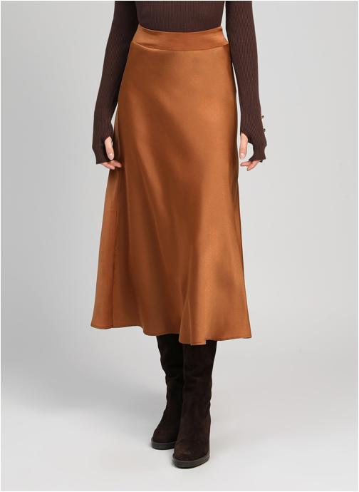 An'ge Jupes mi-longues JUPE LONGUE JAKIA daim femme beige