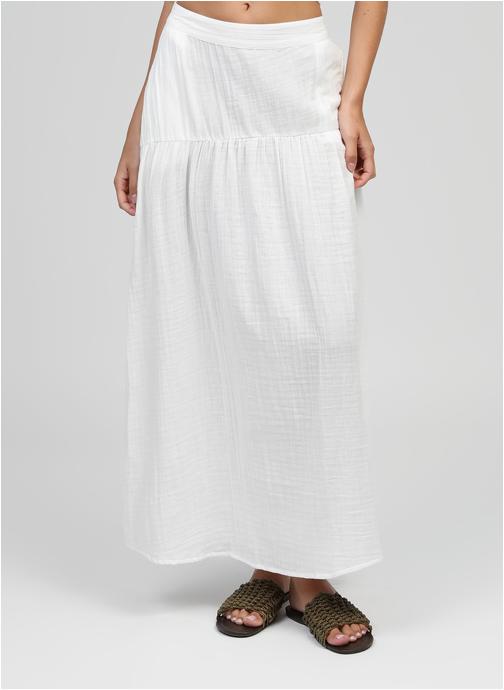 An'ge Jupes mi-longues JUPE MIDI RITHA blanc cassé femme blanc