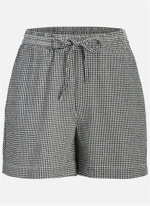 JJXX Shorts Short coton biologique à carreaux droit ZOE femme noir