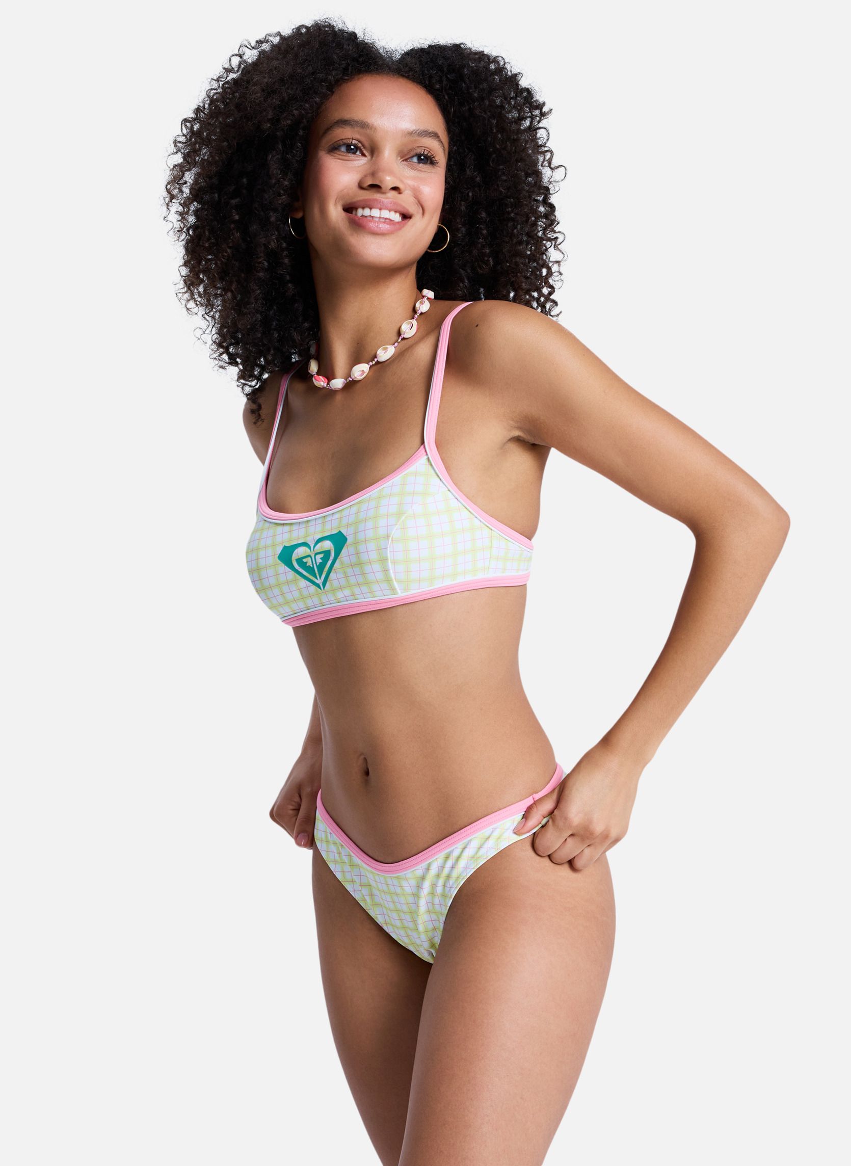Bas de maillot culotte The Swell High Leg Tanga femme blanc Roxy Bas de maillot culotte The Swell High Leg Tanga femme blanc Blanc