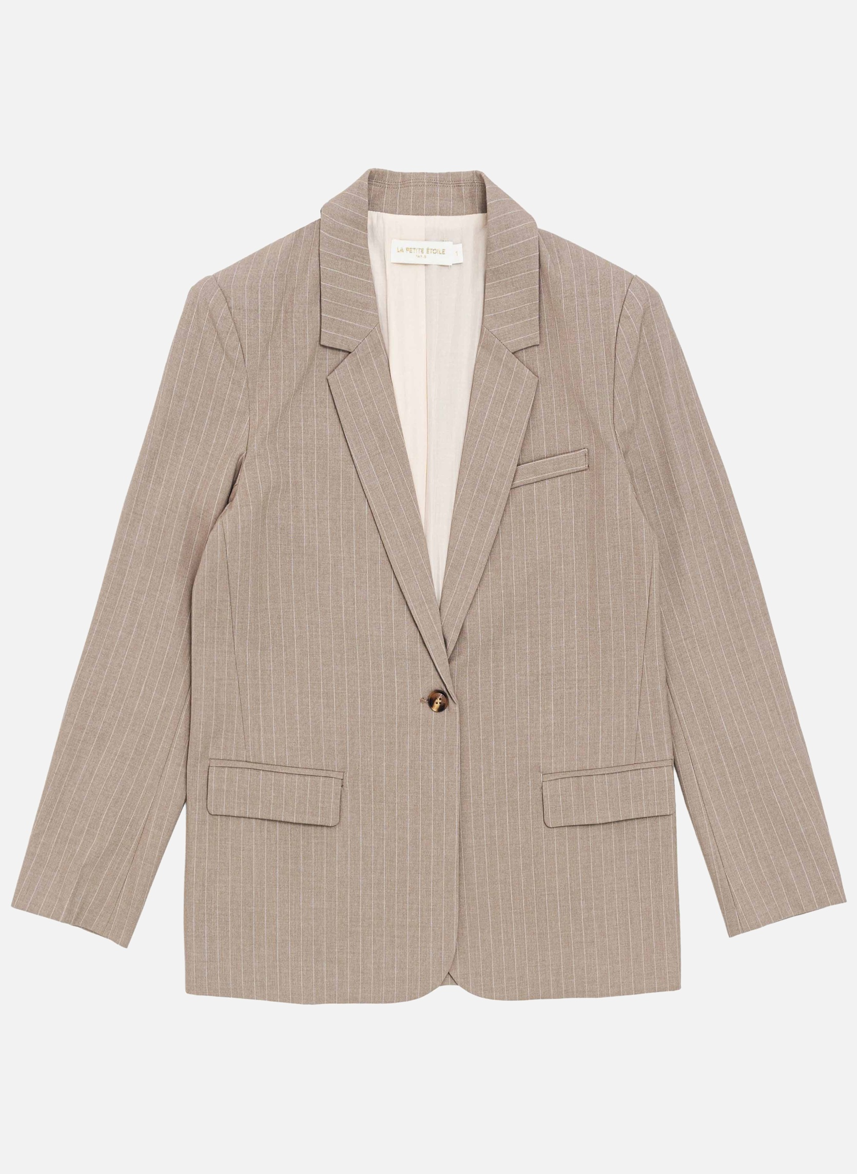 Vestes Veste - VADAL - 13-beige/Ecru femme marron La Petite Etoile Vestes Veste - VADAL - 13-beige/Ecru femme marron Marron clair