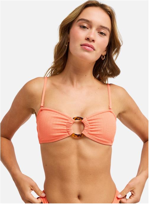 Roxy Hauts de maillot balconnet Roxy Sunshine Bandeau femme orange