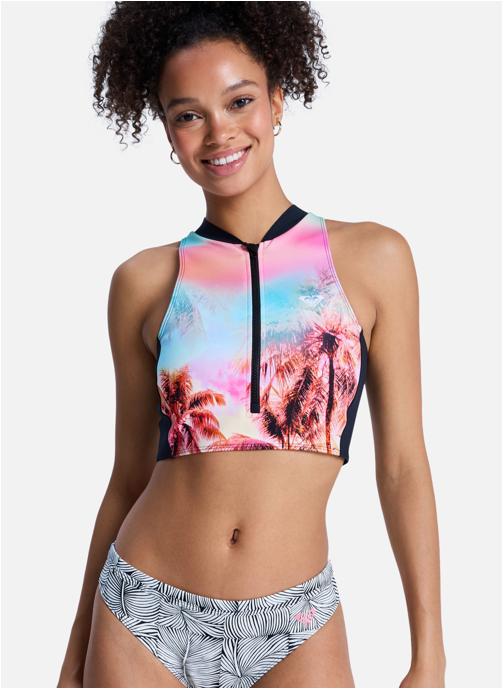 Roxy Hauts de maillot balconnet Pro Surf Tank Top femme multicolore