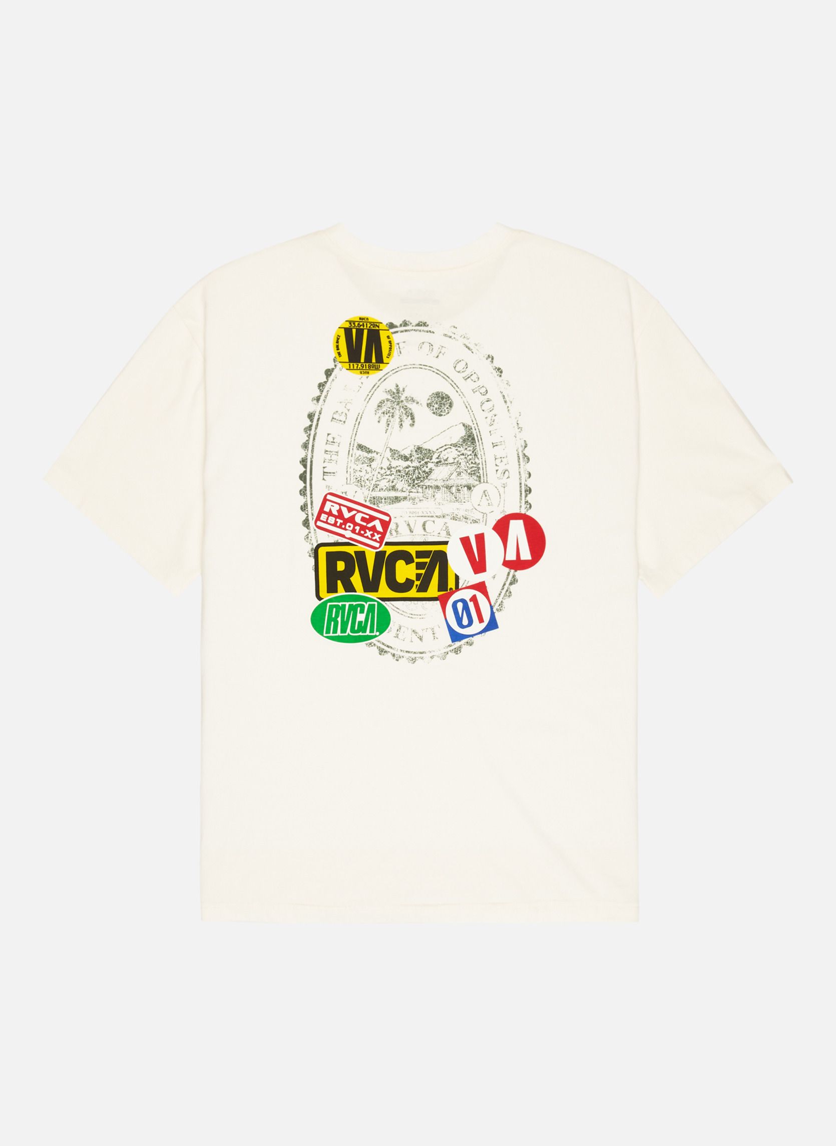 Tee-shirts Vacation Tag homme blanc RVCA Tee-shirts Vacation Tag homme blanc Blanc