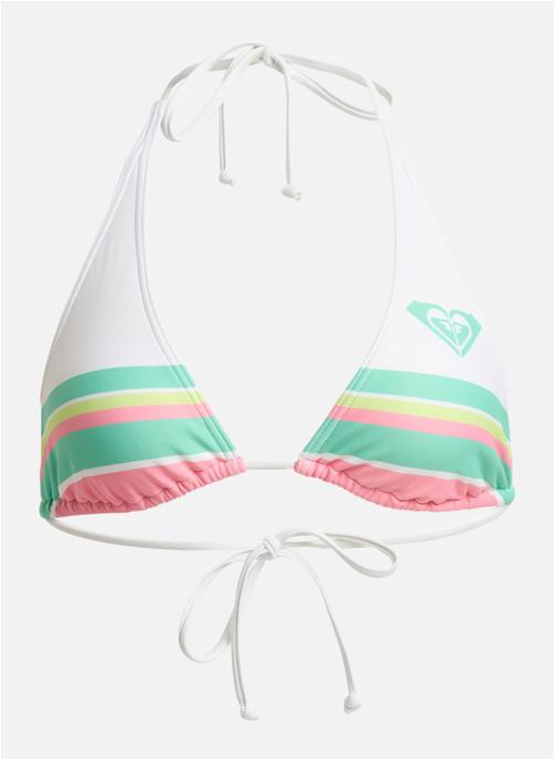 Roxy Hauts de maillot triangle The Swell Elongated Tiki Tri femme blanc