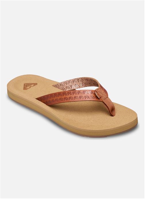 Roxy Tongs Porto Motif femme marron