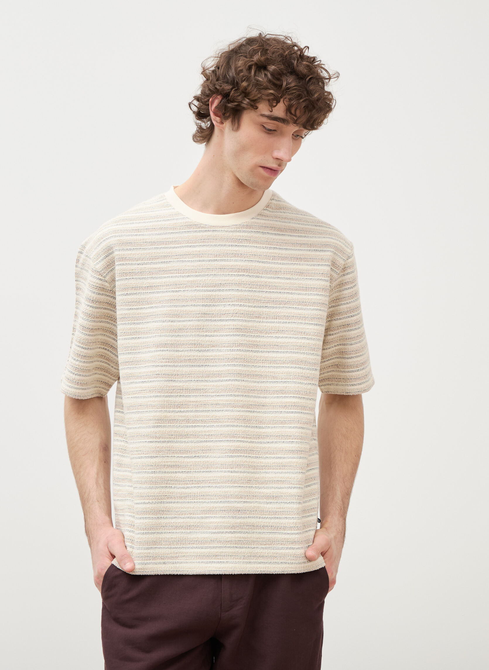 Tee-shirts TEXTURETHNOH homme beige Bonobo Tee-shirts TEXTURETHNOH homme beige Beige