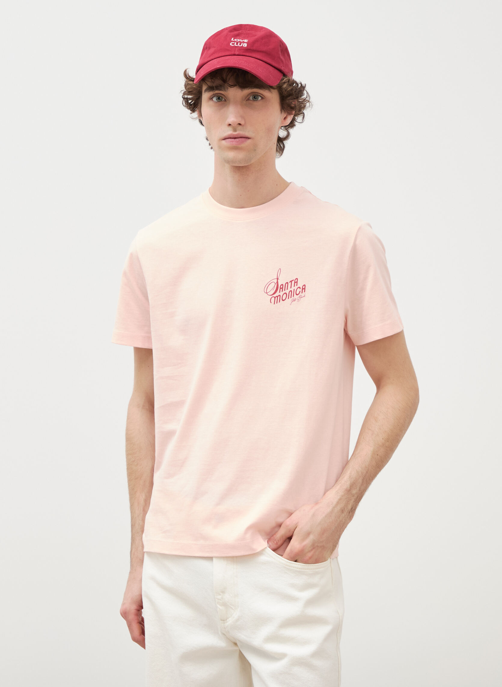Tee-shirts TEEBEACH3H homme rose Bonobo Tee-shirts TEEBEACH3H homme rose Rose pastel