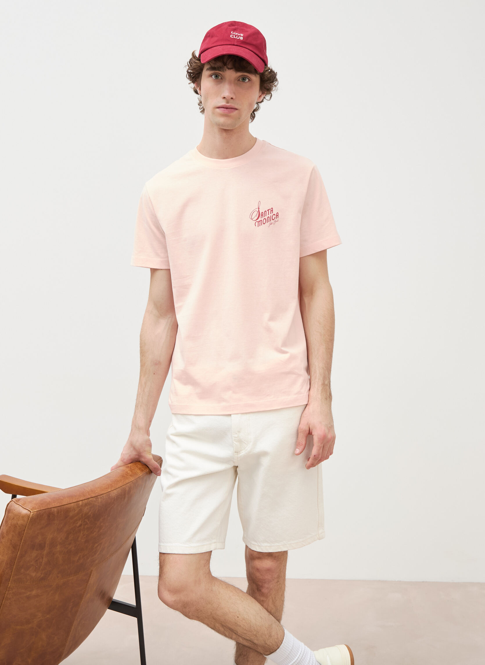 Tee-shirts TEEBEACH3H homme rose Bonobo Tee-shirts TEEBEACH3H homme rose Rose pastel