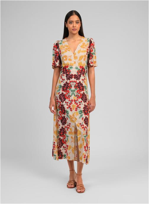 An'ge Robes ROBE LONGUE ONESSA forest multico femme rouge