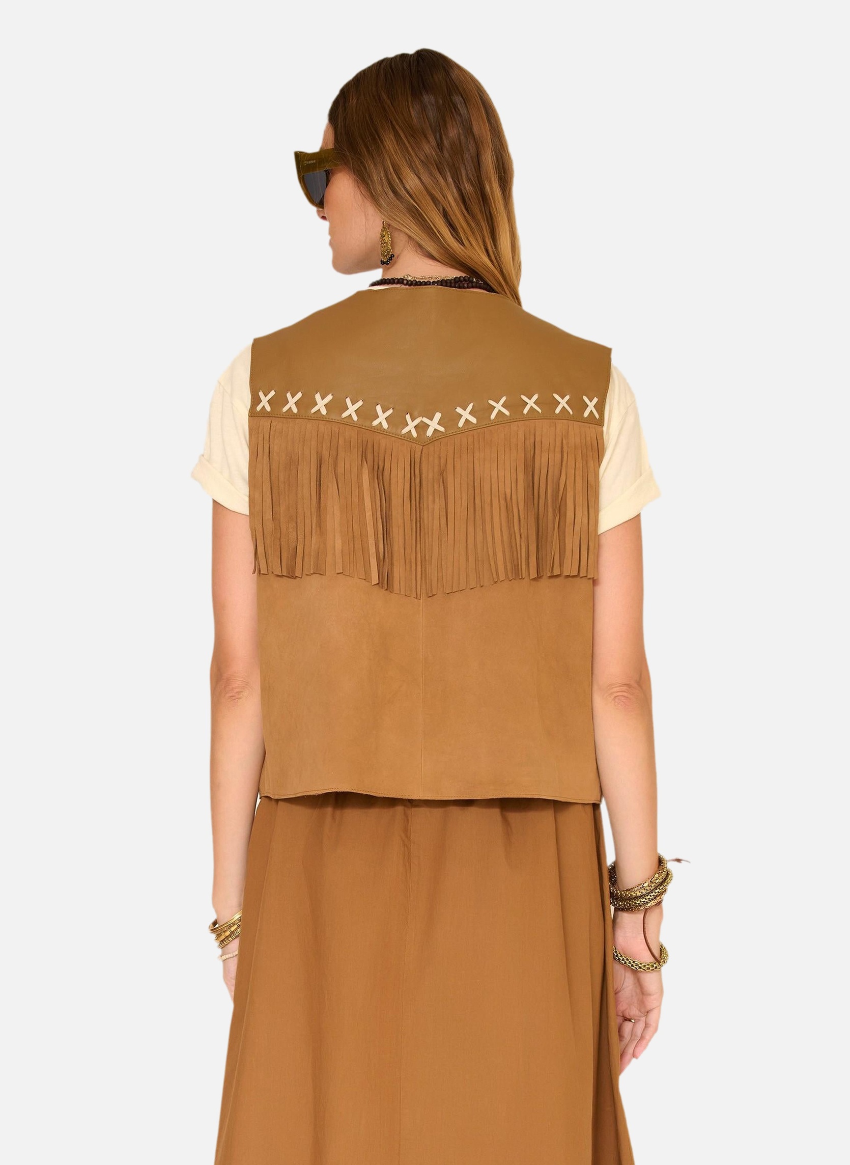 Gilets Gilet Gwen Nuts femme marron MKT Studio Gilets Gilet Gwen Nuts femme marron Marron