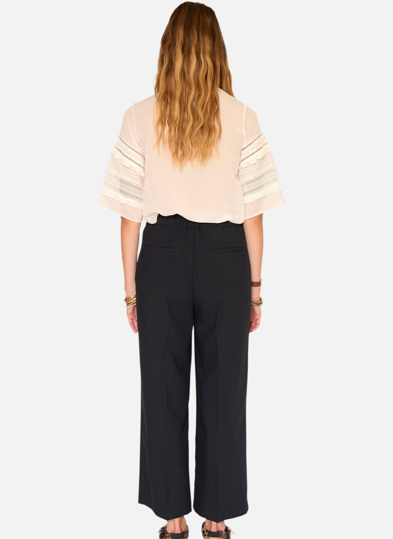 Pantalons droit Pantalon Pacolino Navy femme bleu MKT Studio Pantalons droit Pantalon Pacolino Navy femme bleu Bleu marine