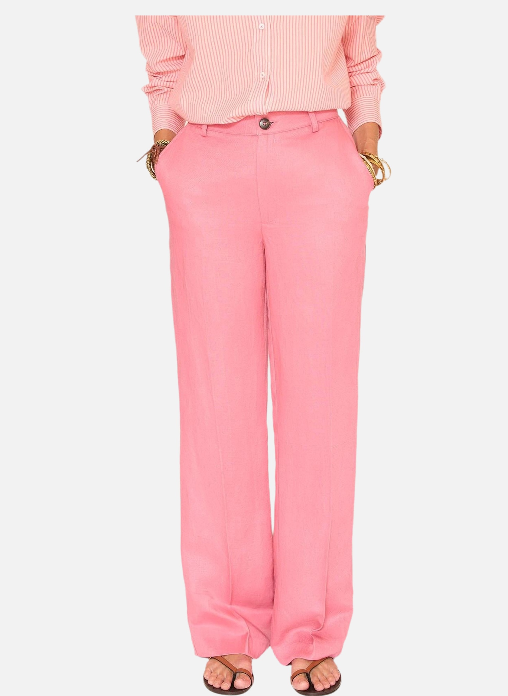 Pantalons droit Pantalon Povolita Blush femme rose MKT Studio Pantalons droit Pantalon Povolita Blush femme rose Rose pastel