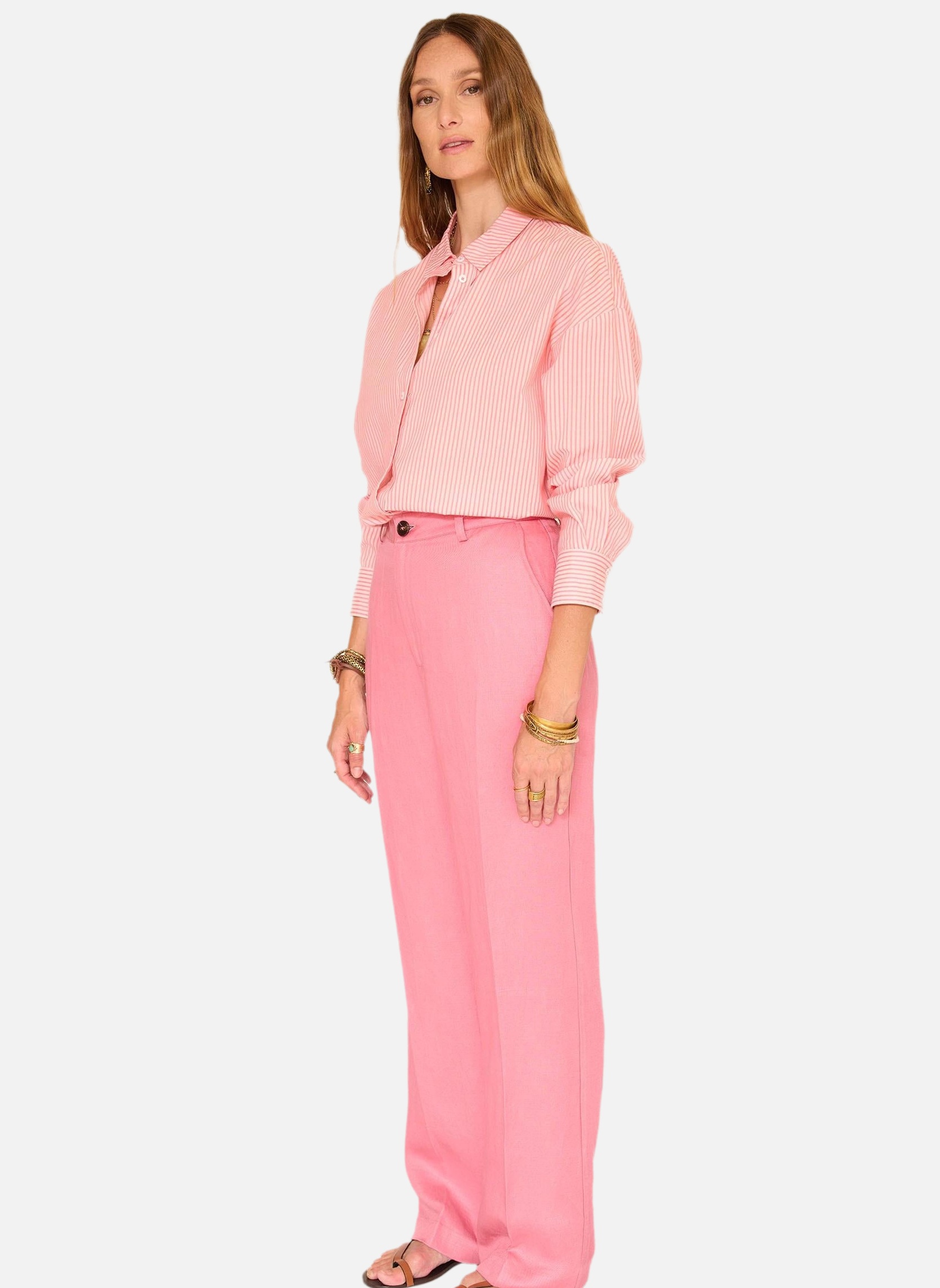 Pantalons droit Pantalon Povolita Blush femme rose MKT Studio Pantalons droit Pantalon Povolita Blush femme rose Rose pastel