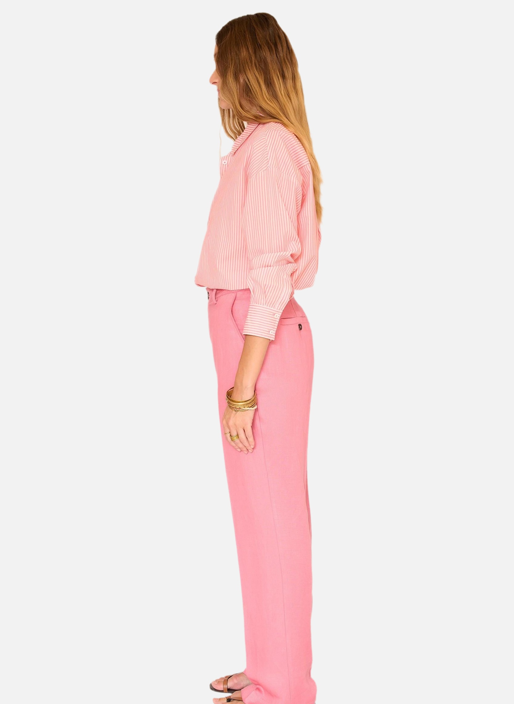 Pantalons droit Pantalon Povolita Blush femme rose MKT Studio Pantalons droit Pantalon Povolita Blush femme rose Rose pastel