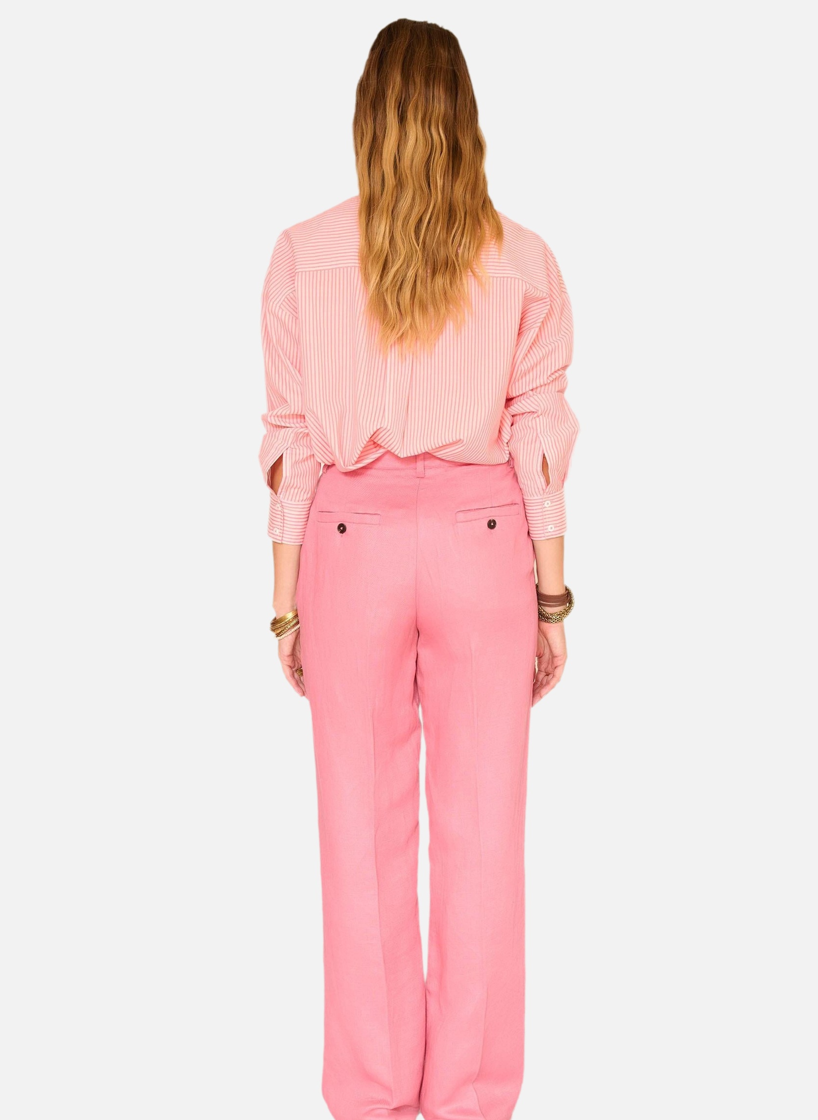 Pantalons droit Pantalon Povolita Blush femme rose MKT Studio Pantalons droit Pantalon Povolita Blush femme rose Rose pastel