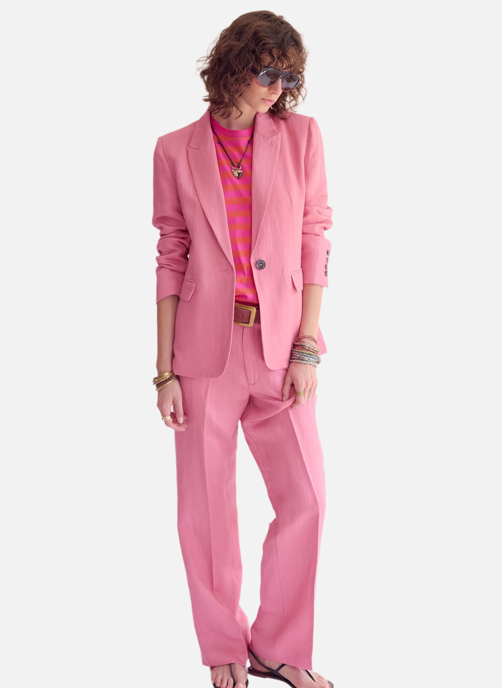 Pantalons droit Pantalon Povolita Blush femme rose MKT Studio Pantalons droit Pantalon Povolita Blush femme rose Rose pastel
