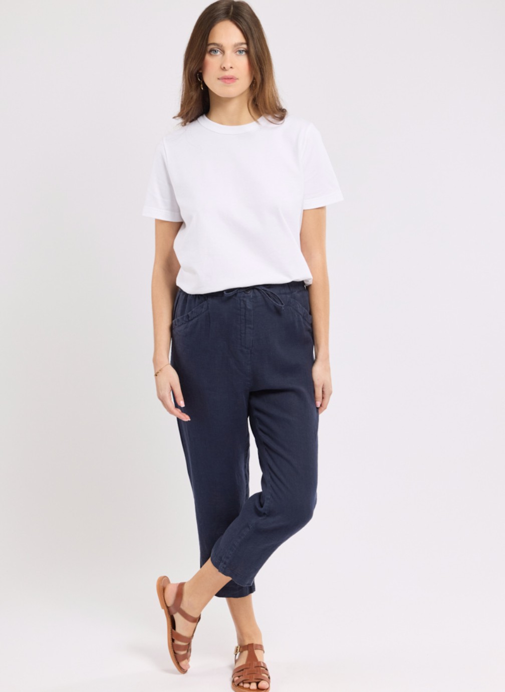 Pantalons droit Corsaire 74901 silver pine femme bleu Armor Lux Pantalons droit Corsaire 74901 silver pine femme bleu Bleu marine