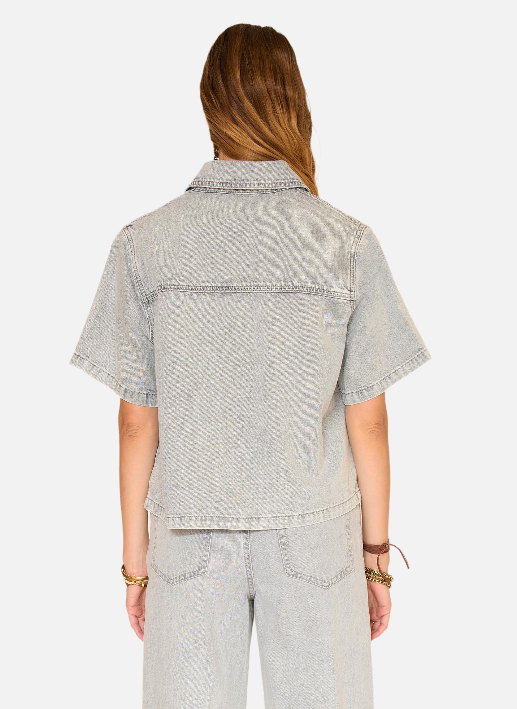 Chemises Chemise Celita Tokyo Black Denim Grey San Antonio Wash femme gris MKT Studio Chemises Chemise Celita Tokyo Black Denim Grey San Antonio Wash femme gris Gris clair