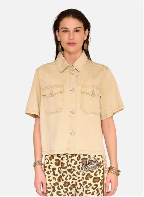 MKT Studio Chemises Chemise Celita Handa Denim Pink femme beige