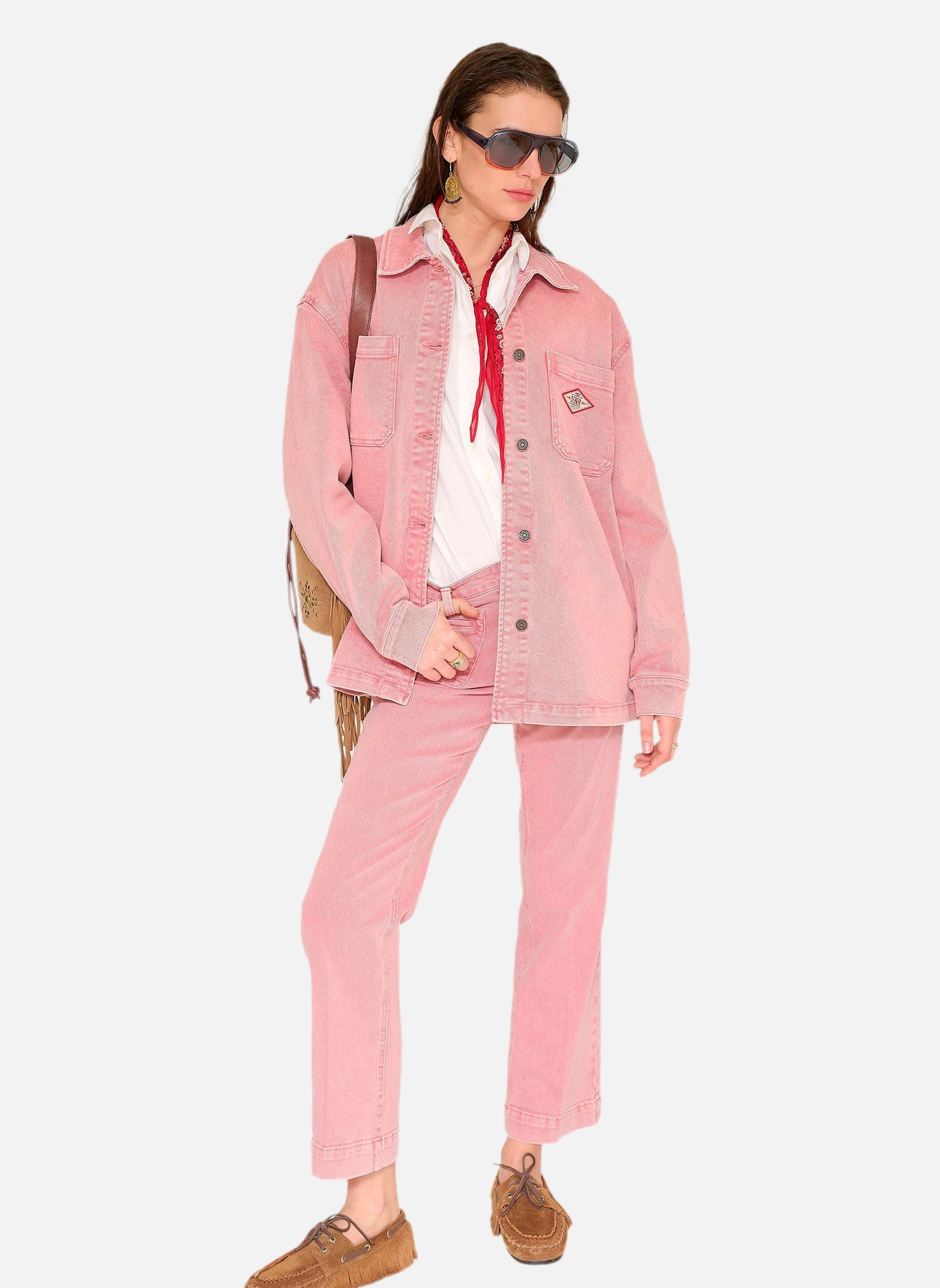Vestes Veste Chemise Willy Pacific Drill Klein femme rose MKT Studio Vestes Veste Chemise Willy Pacific Drill Klein femme rose Rose pastel