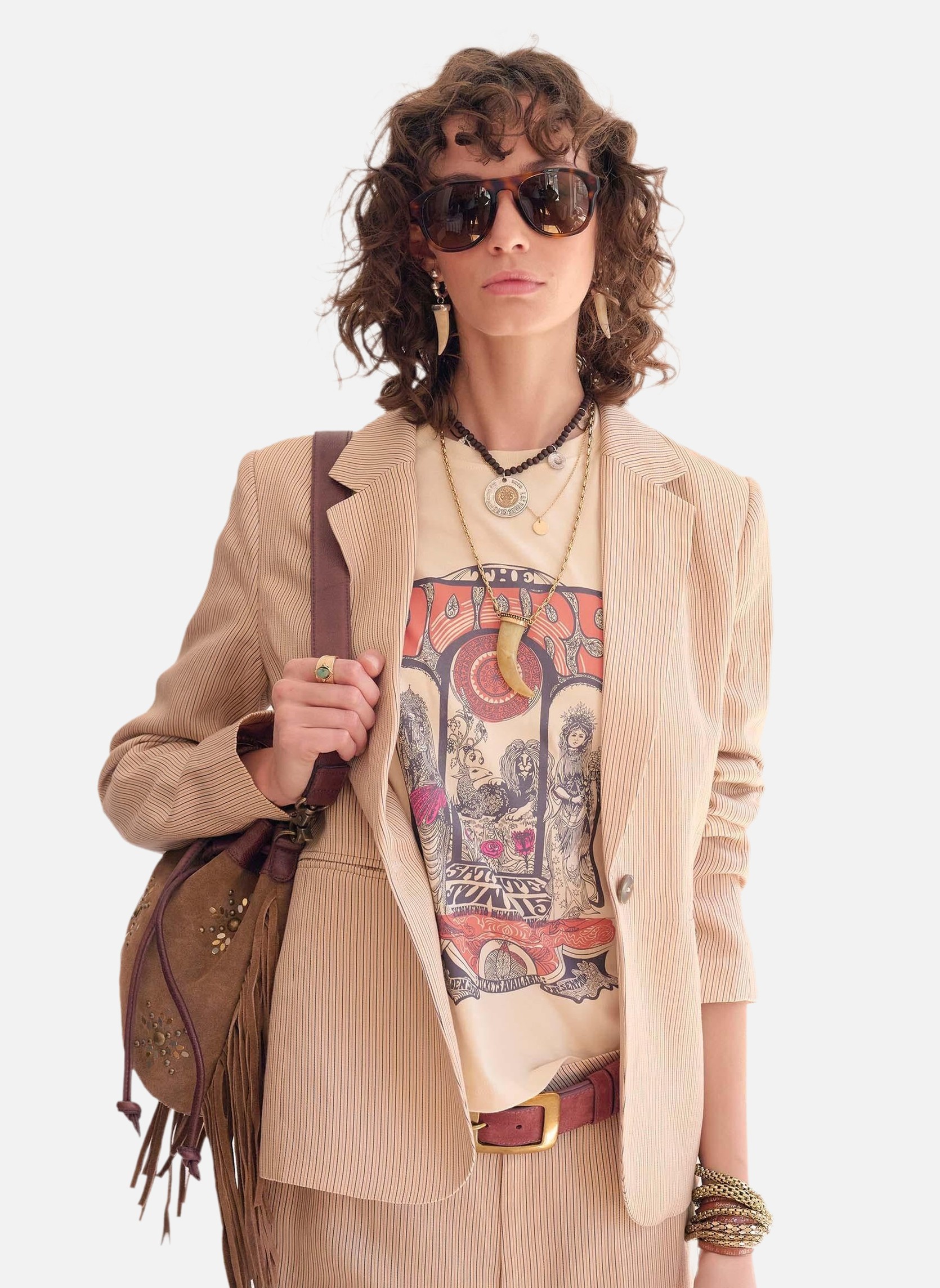Vestes Veste Vrima Sand femme beige MKT Studio Vestes Veste Vrima Sand femme beige Sable