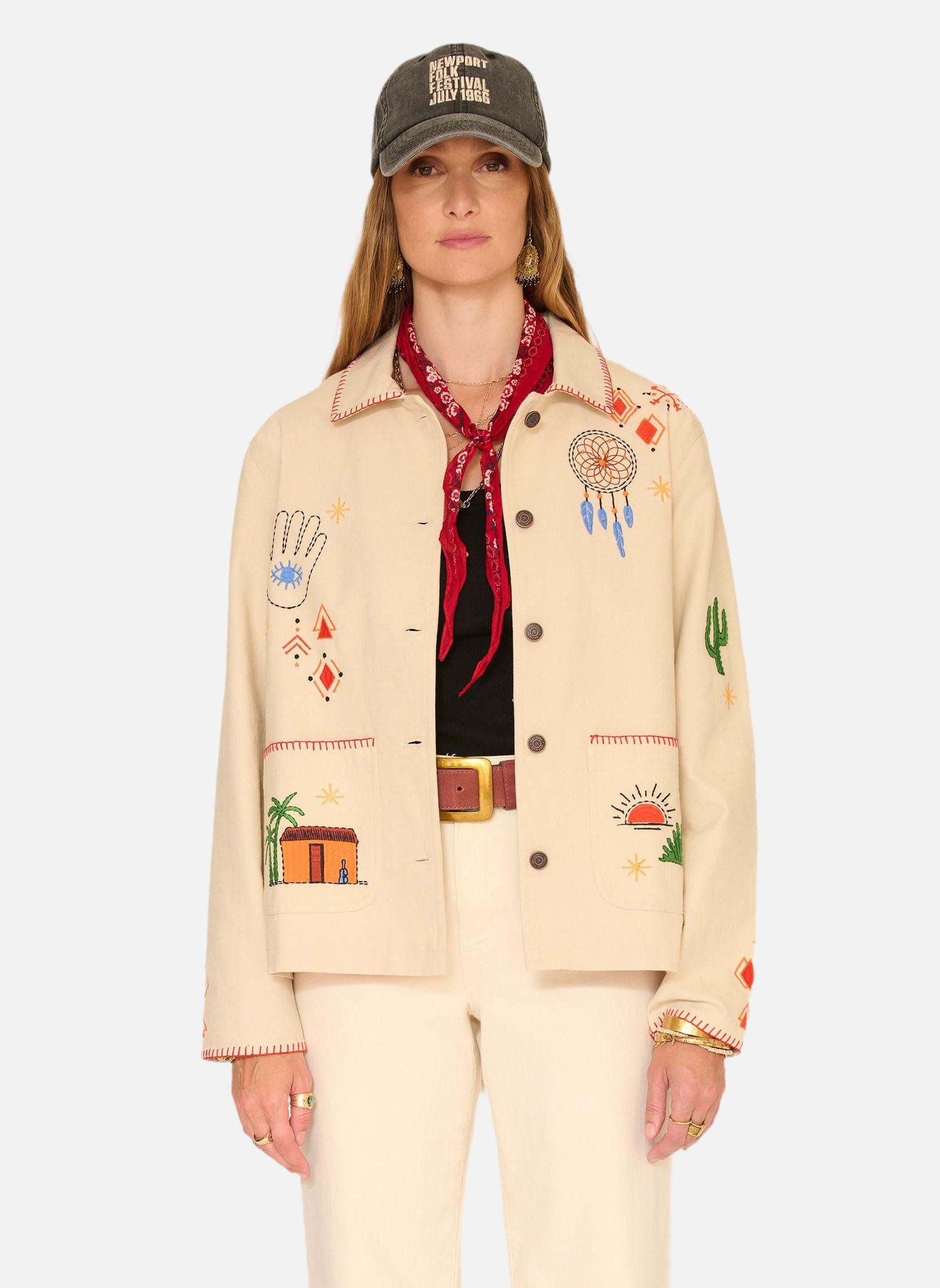 Vestes Veste Varcisse Natural femme beige MKT Studio Vestes Veste Varcisse Natural femme beige Ivoire
