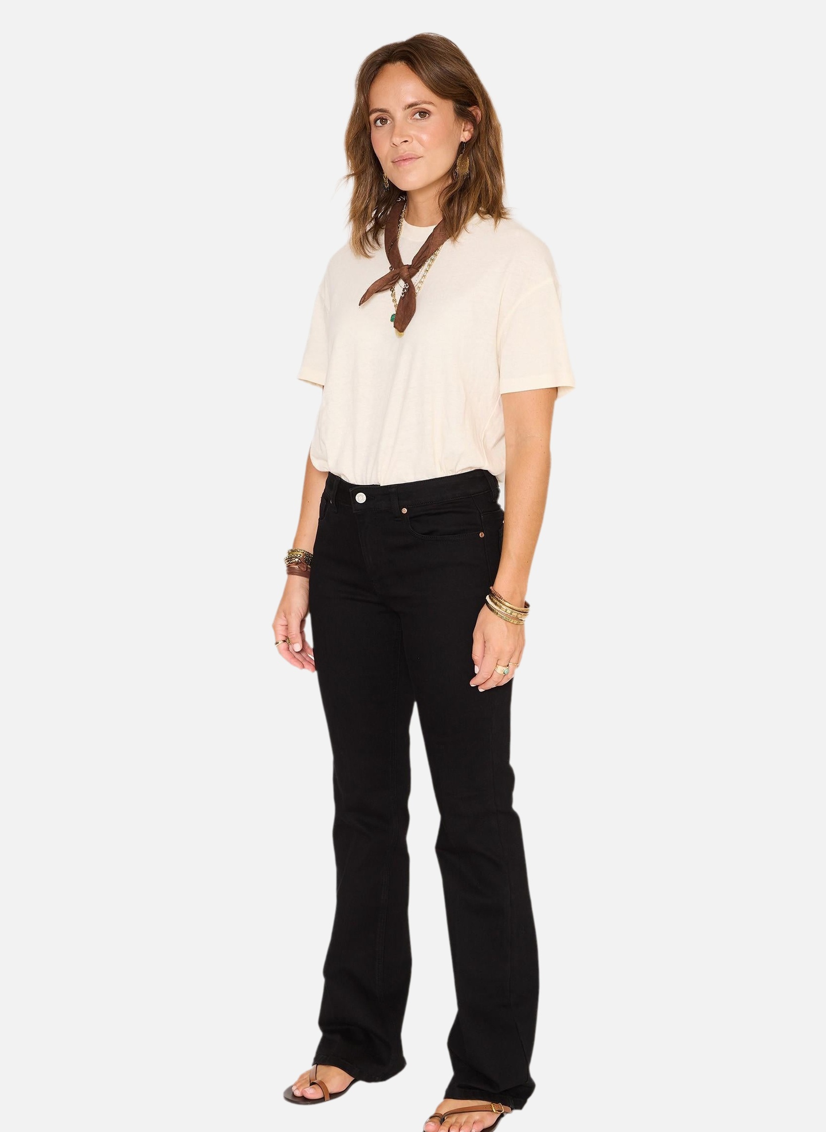 Jeans droit Jean The Harley Power Stretch Black Rinse Wash femme noir MKT Studio Jeans droit Jean The Harley Power Stretch Black Rinse Wash femme noir Noir