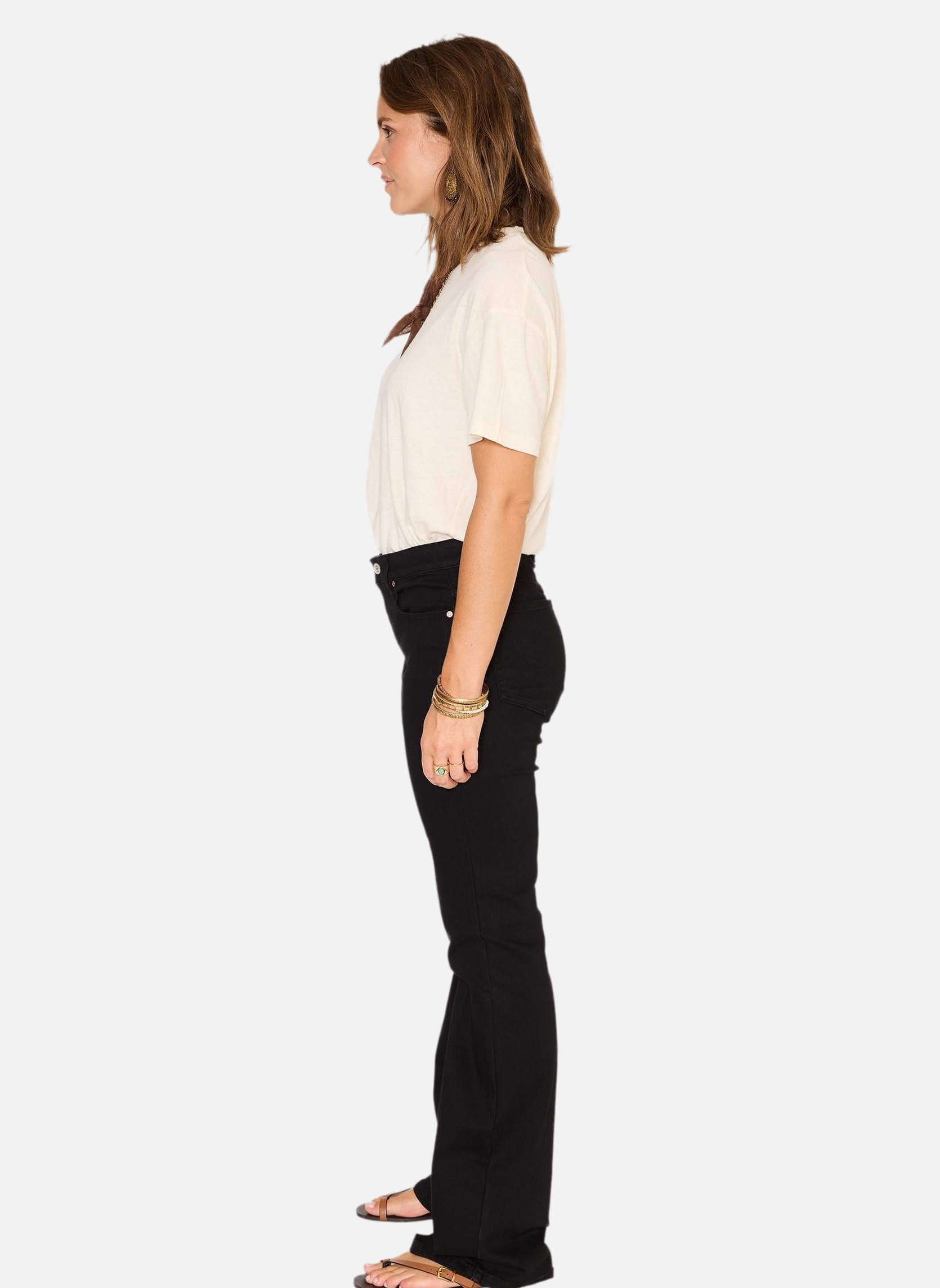 Jeans droit Jean The Harley Power Stretch Black Rinse Wash femme noir MKT Studio Jeans droit Jean The Harley Power Stretch Black Rinse Wash femme noir Noir