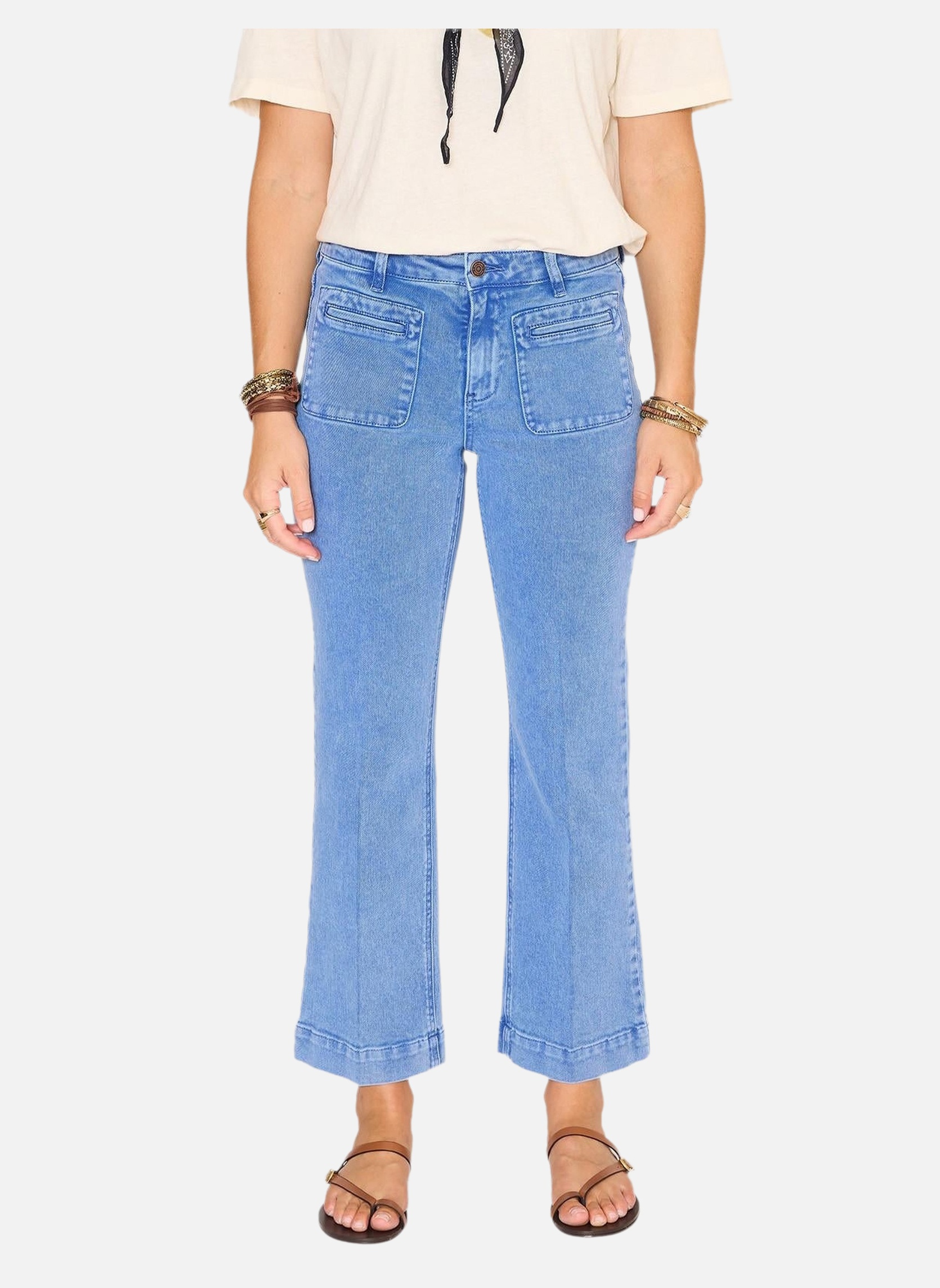 Jeans droit Jean The Bonnie Pacific Drill Klein femme bleu MKT Studio Jeans droit Jean The Bonnie Pacific Drill Klein femme bleu Indigo