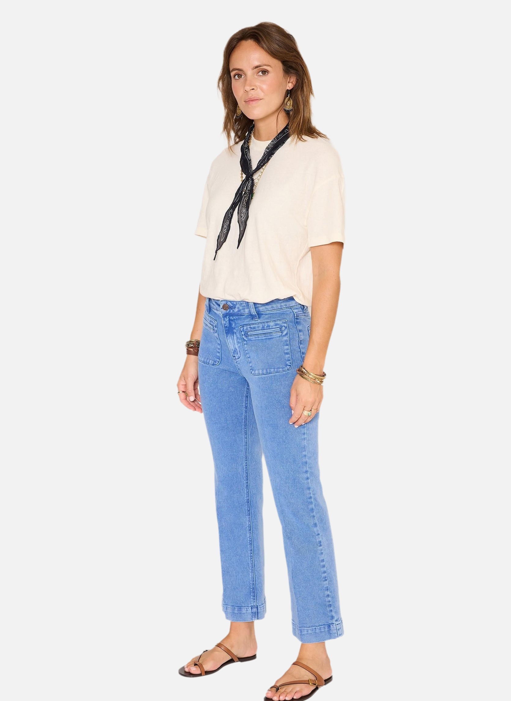 Jeans droit Jean The Bonnie Pacific Drill Klein femme bleu MKT Studio Jeans droit Jean The Bonnie Pacific Drill Klein femme bleu Indigo