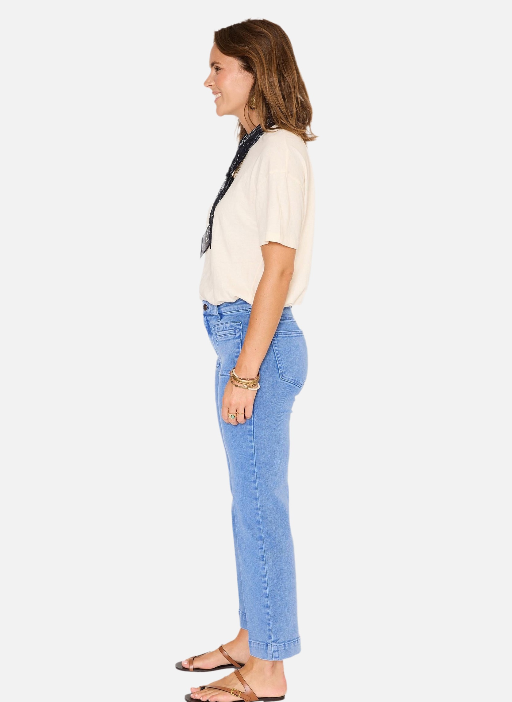 Jeans droit Jean The Bonnie Pacific Drill Klein femme bleu MKT Studio Jeans droit Jean The Bonnie Pacific Drill Klein femme bleu Indigo
