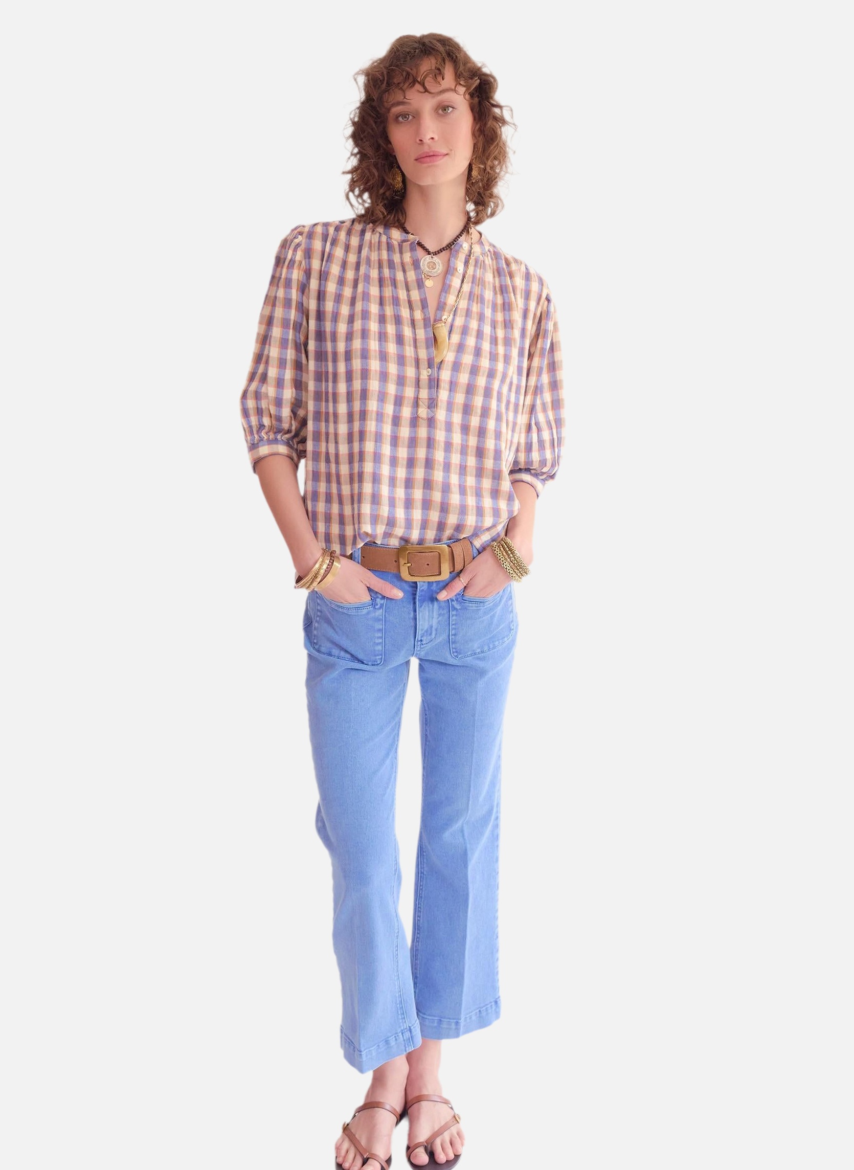 Jeans droit Jean The Bonnie Pacific Drill Klein femme bleu MKT Studio Jeans droit Jean The Bonnie Pacific Drill Klein femme bleu Indigo