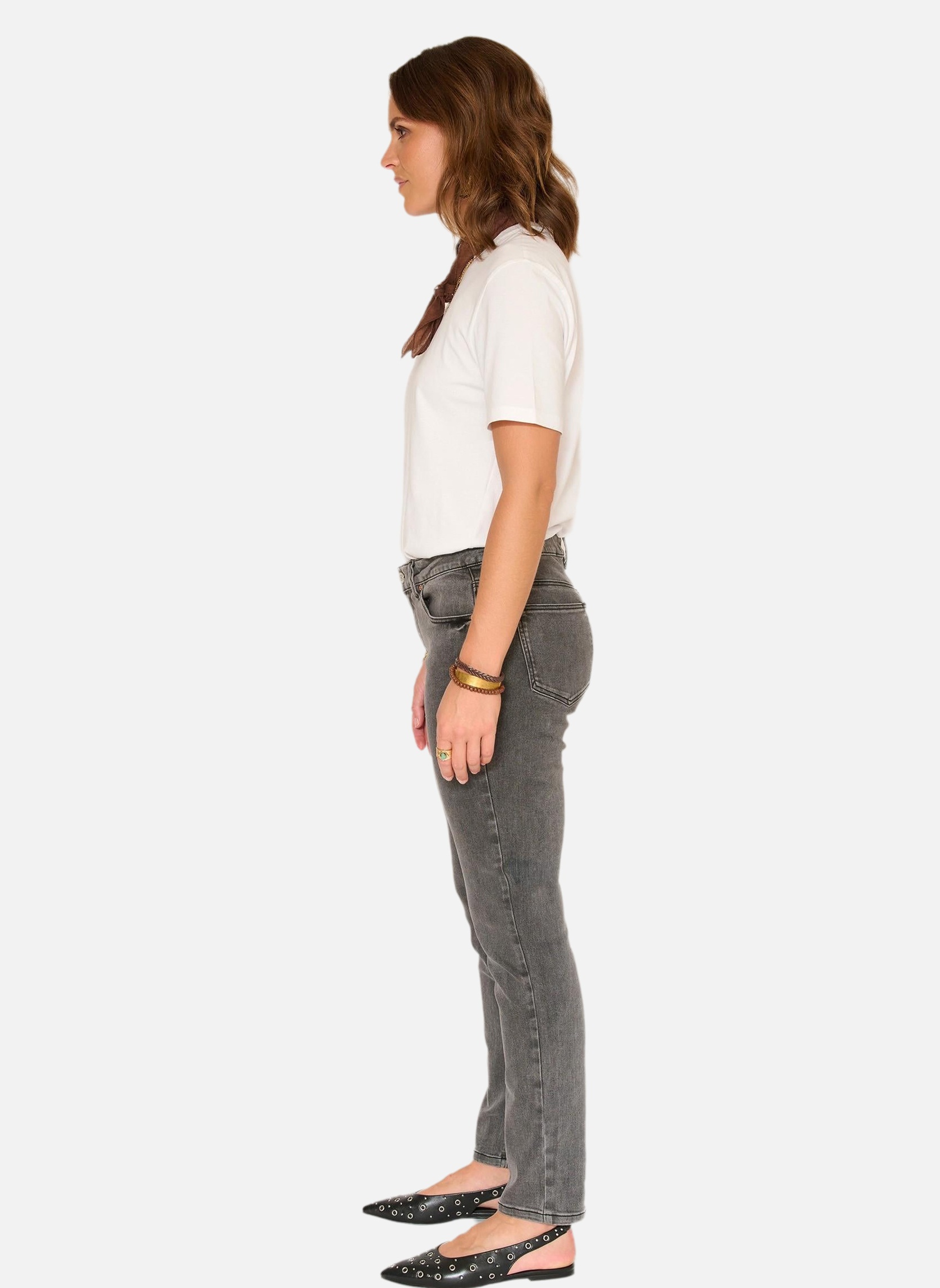Jeans droit Jean The Birkin Power Stretch Grey Kurt Wash femme gris MKT Studio Jeans droit Jean The Birkin Power Stretch Grey Kurt Wash femme gris Gris clair