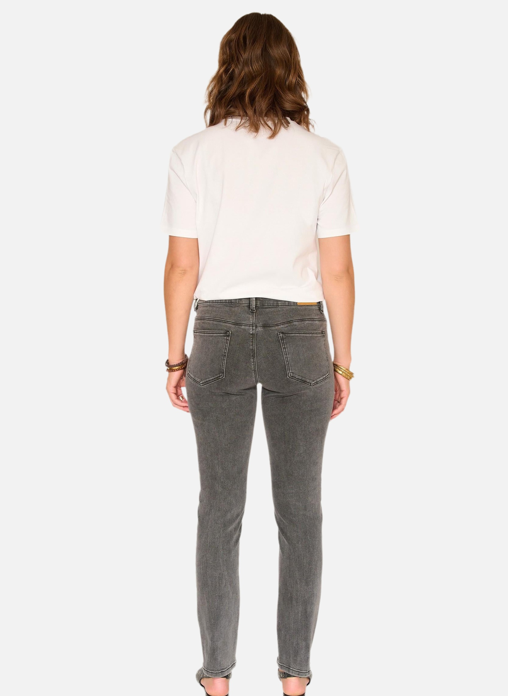 Jeans droit Jean The Birkin Power Stretch Grey Kurt Wash femme gris MKT Studio Jeans droit Jean The Birkin Power Stretch Grey Kurt Wash femme gris Gris clair