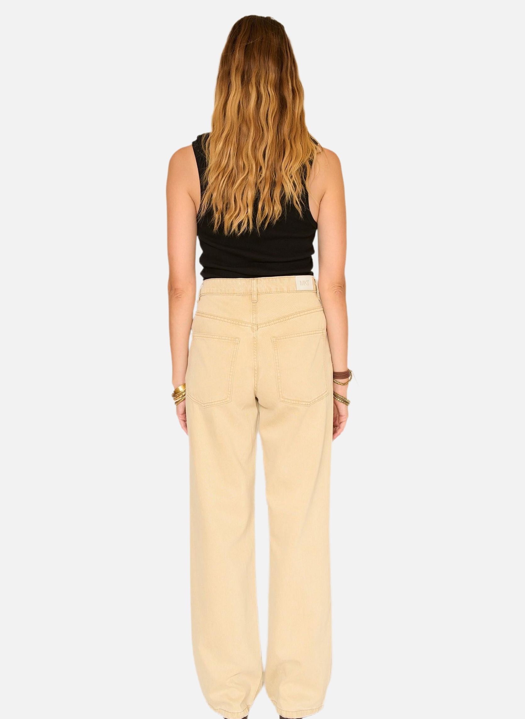Jeans droit Jean The James Handa Denim Sand femme beige MKT Studio Jeans droit Jean The James Handa Denim Sand femme beige Sable
