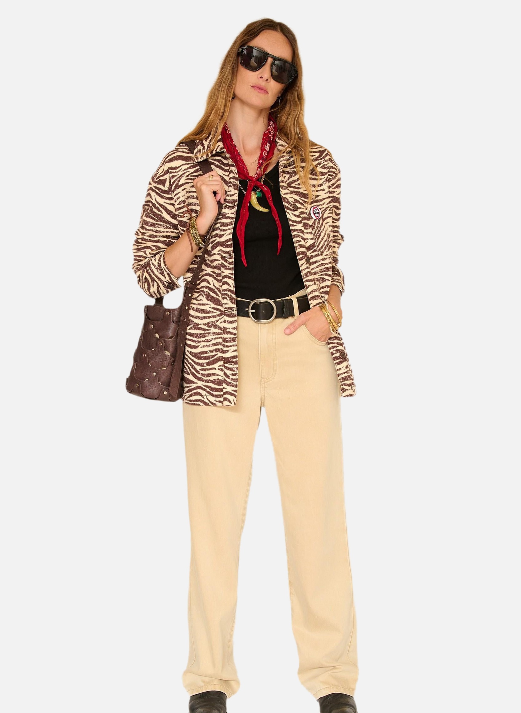 Jeans droit Jean The James Handa Denim Sand femme beige MKT Studio Jeans droit Jean The James Handa Denim Sand femme beige Sable