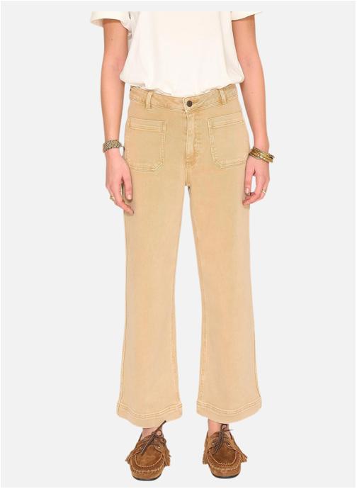 MKT Studio Jeans droit Jean The Frida Pacific Drill Beige femme beige