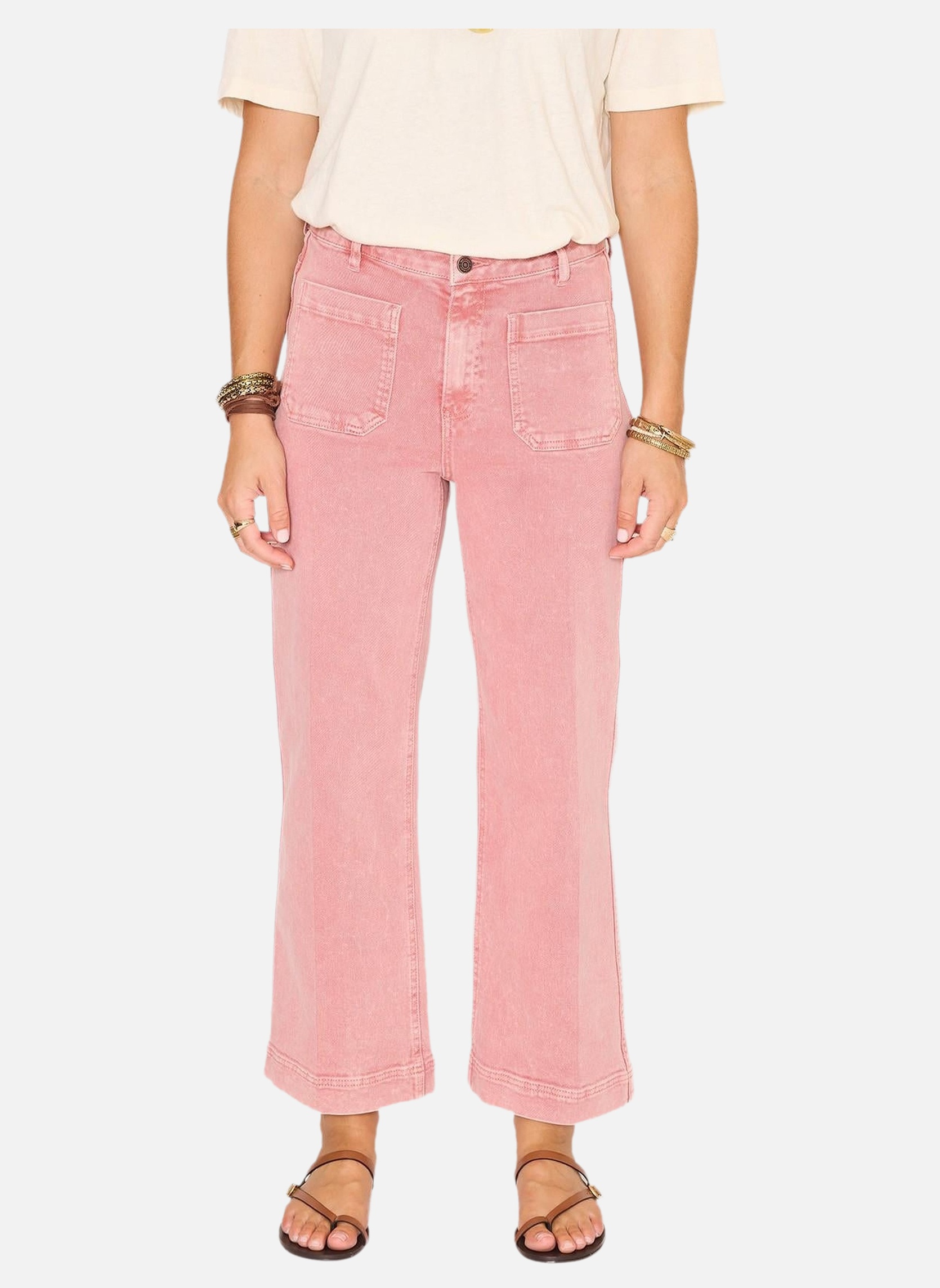 Jeans droit Jean The Frida Pacific Drill Blush femme rose MKT Studio Jeans droit Jean The Frida Pacific Drill Blush femme rose Rose pastel
