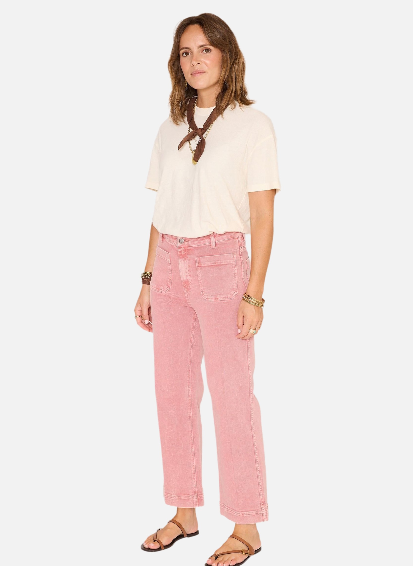 Jeans droit Jean The Frida Pacific Drill Blush femme rose MKT Studio Jeans droit Jean The Frida Pacific Drill Blush femme rose Rose pastel