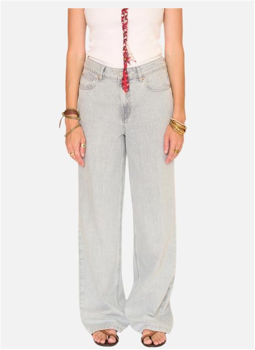 MKT Studio Jeans droit Jean Poka Tokyo Black Denim Grey San Antonio Wash femme gris