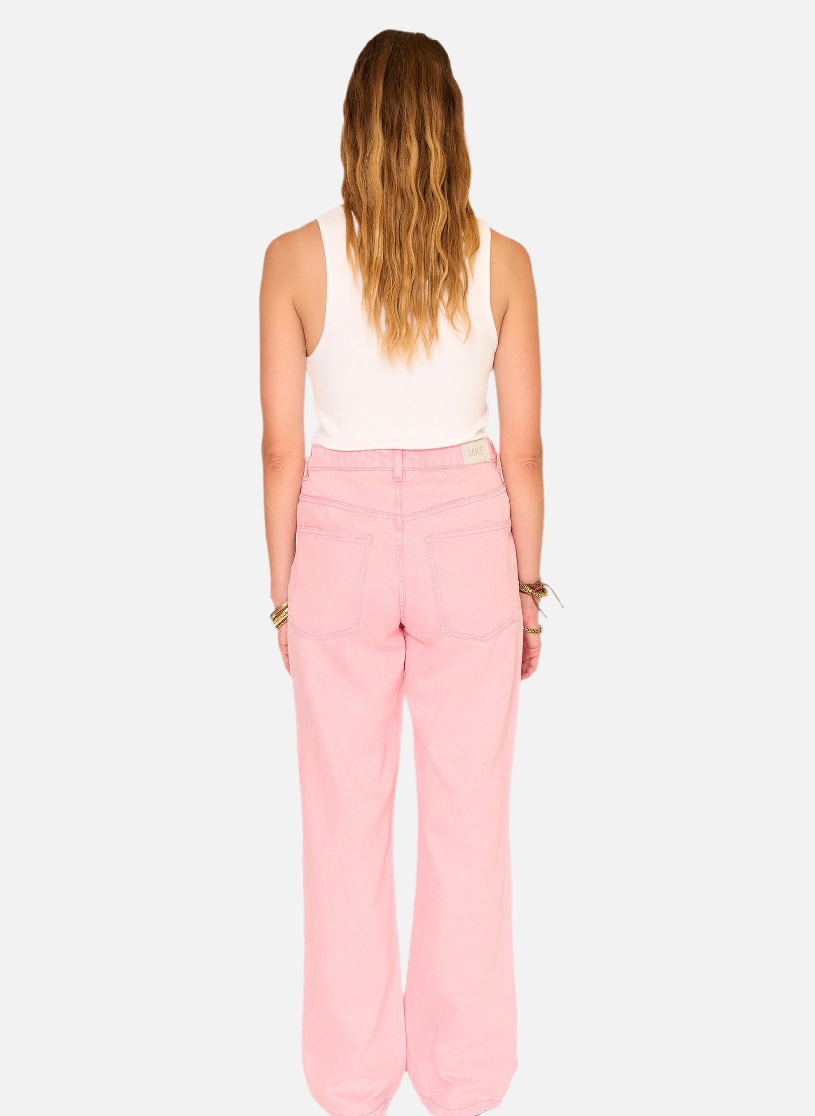 Jeans droit Jean The James Handa Denim Pink femme rose MKT Studio Jeans droit Jean The James Handa Denim Pink femme rose Rose